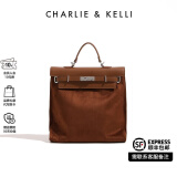 CHARLIE&KELLI CK品牌背包女包包2025新款旅行包女士大容量双肩包学生开学书包 棕色【520情人节礼物】