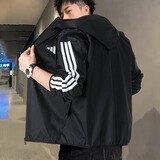 阿迪达斯（adidas）外套男装 26秋季新款运动服户外跑步健身梭织连帽休闲时尚夹克男 IM7848/梭织连帽/建议拍小一码 M