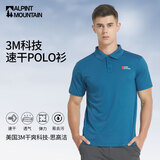 ALPINT MOUNTAIN埃尔蒙特3M科技速干商务polo衫男士夏季运动户外短袖翻领t恤透气