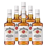 金宾（Jim Beam）占边波本波旁威士忌 进口洋酒柠檬沙瓦嗨棒可乐桶 大占边大金宾 金宾白占边白700mL6瓶
