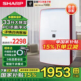 夏普（Sharp）除湿机抽湿机智能家用卧室大功率干衣除臭工业地下室别墅除湿防霉干衣器 DW-CJ25H-S 33L/天 70-120㎡ 特价款【皓月白】