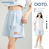 真维斯（JEANSWEST）短裤女外穿夏季新款时尚百搭清凉奶芙裤子短款高腰显瘦A字短裤