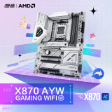 华硕X870 AYW GAMING WIFI W 哎呦喂主板 支持 CPU 9900X3D/9950X3D/9800X3D (AMD X870/socket AM5) 