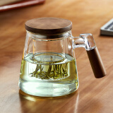泥也泡茶杯水杯子玻璃高硼硅耐热加厚家用办公杯喝茶个人专用杯大容量