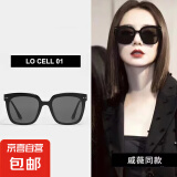GM明星同款墨镜男女通用高级感新款潮流防晒网红太阳镜 黑框 E款