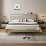 林氏家居床双人床1.5米高箱储物床现代简约榻榻米床收纳单人床家具JH4A 实木排骨架|灰床+床垫 1500mm*2000mm