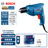 博世（BOSCH）手电钻GBM400家用电钻电动螺丝刀起子机带调速正反转多功能手枪钻 GBM400（自锁夹头）