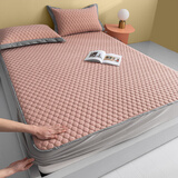 乐全乳胶冰丝凉席三件套夏季婴儿童家用可水洗床裙床笠空调软席子 豆蔻玉-床笠款 三件套 150cm*200cm /适合1.5米床