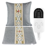 平直堂艾绒坐垫艾草蔺草艾灸垫子家用办公室臀部热敷包加厚毯褥椅艾灸垫 【古风印花款】智能9档艾绒靠枕+坐垫 约1000g