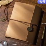 庄子然diy复古相册礼品影集信封收纳自粘式手工相册情侣覆膜纪念册 黄色大号（21*27）32张覆膜黑卡 20张牛皮纸