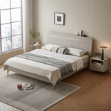 林氏家居床双人床1.5米高箱储物床现代简约榻榻米床收纳单人床家具JH4A 实木排骨架|灰床（排骨架升级） 1500mm*2000mm