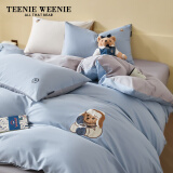 TEENIE WEENIE小熊新疆纯棉床上四件套全棉水洗棉床单被套罩床笠被子四件套