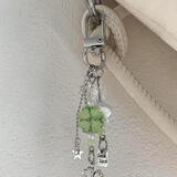 命中注定高颜值四叶草手作挂链钥匙扣串珠小挂件相机链可爱小众 积攒幸运四叶草挂件