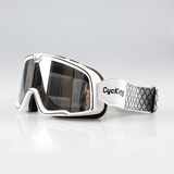 CYCKING摩托车风镜复古哈雷头盔护目镜机车挡风眼镜越野骑行防风沙紫外线 菱格风镜+镀银镜片 均码（可调节松紧带）