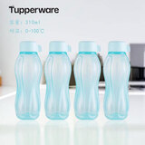 特百惠（Tupperware） 依可环保瓶310ml便携水杯 儿童塑料防漏运动杯子随手杯 依可环保瓶-冰水蓝4个
