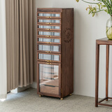 大熊家 BEARSHOUSE北美黑胡桃木牙科柜“琅琊柜”实木5o大人茶具柜收纳置物柜古玩柜 北美黑胡桃木（带雕刻logo）