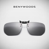 Benywoods德国墨镜夹片开车驾驶专用高级感变色偏光近视太阳镜男女士眼镜夹 C2（偏光黑灰片）