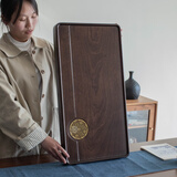 森煜整块乌檀木茶盘实木功夫茶具 家用乌金石茶台茶托盘简约排水式 圆满70*36*4.5