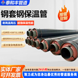 钢套钢预制直埋蒸汽保温管热力供暖钢套钢硅酸铝玻璃棉保温钢管
