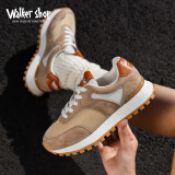 Walker Shop奥卡索休闲鞋女健步鞋网布运动鞋女增高网面鞋女V141137棕色37