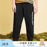 Classic Teddy精典泰迪儿童裤子男女童防蚊裤夏季宝宝纯棉薄款长裤 黑色 110 