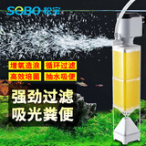 松宝（sobo）鱼缸过滤器水泵抽水三合一循环过滤增氧泵净水吸便AQ-6300F款15W