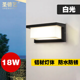 圣德艺户外壁灯庭院防水欧式室外灯过道楼梯别墅装饰走廊大门阳台墙壁灯 I款18瓦-白光 .