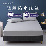 imbloo A类防水床笠防螨抗菌隔尿透气席梦思床垫保护套夏季床罩套可定制 安心款-终极灰（单件床笠） 180*200cm（40cm以下床垫可用）