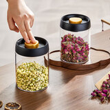 茗光真空茶叶罐玻璃密封罐茶罐收纳储物罐玻璃罐子