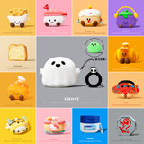 童可新适用OPPO Enco Air4Pro保护套oppoencoair4耳机壳R3Pro充电仓耳机套幽灵小鬼硅胶软壳 【夜光-透白幽灵】+指环扣 OPPO Enco Air4/4 Pro(通用)