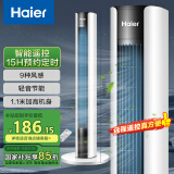 海尔（Haier）塔扇家用电风扇遥控大风量京东自营无叶风扇柔风立式落地扇节能摇头轻音卧室定时电扇 FZY1102A