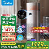 美的（Midea）【除甲醛PM2.5双数显】加湿空气净化器除烟味吸猫毛宠物净化除过敏源新风空调伴侣KJ650F-LM1 ProH