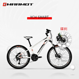 土拨鼠（Marmot）铝合金儿童学生山地车超轻减震10-16岁24寸青少年自行车 白黑红-碟刹 适合140cm-155cm