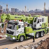 卡威（KIV）合金模型工程车玩具吊车挖掘机儿童玩具车合金车模汽车 绿色重型吊车