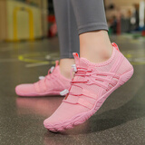 迈卡侬室内健身鞋男跑步机专用鞋减震静音跳绳鞋女训练深蹲鞋瑜伽运动鞋 粉色XW-1 37