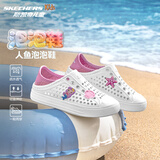 Skechers斯凯奇童鞋一脚蹬包头凉鞋春夏季女中童洞洞鞋308310L