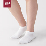 无印良品（MUJI）男女通用 合脚直角 袜口无橡筋袜 袜子 白色5s 均码23-25cm