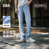 森马张新成同款森柔牛仔牛仔裤男夏季直筒裤男裤裤子109324124103