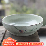 和风四季中式复古陶瓷釉下彩餐具米饭碗家用小汤碗零食碗手绘餐具碗高脚碗 （9英寸）小荷花直口汤钵1500ml
