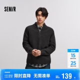 森马毛衫男半开襟半高领针织衫冬季经典纯色毛衣百搭109724107107