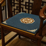 华幔盛庭汽车坐垫椅子茶椅垫座垫 陶然居深蓝 多丽丝麻(含3cm海绵)45*38cm