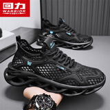 回力男鞋夏季透气凉鞋新款镂空网鞋轻薄网面鞋百搭旅游休闲运动鞋子男 黑色【网眼透气+软底舒适】 42