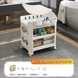 淘尼屋尿布台婴儿护理台多功能全塑料婴儿床可移动新生儿换衣洗澡抚触台 尿布台+PU软垫+三个挂盒进口HDPE 尿布台进口HDPE食品级0甲醛