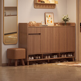 卓禾实木芯鞋柜家用门口室内新款2026爆款入户靠墙一体柜阳台收纳鞋架 【主图促销直降】胡桃木色100cm 组装（详细安装视频）