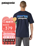 巴塔哥尼亚（Patagonia）男女情侣通勤短袖夏季P-6 Logo混纺棉休闲潮流户外透气T恤 38504 NENA L