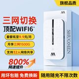 烁盟移动随身wifi5ghz无限流量2025款免插卡移动wifi6三网通便携式4G高速无线wifi全国通用流量 【旗舰顶配版】三网任切网速翻倍32人共享