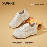 DAPHNE达芙妮小白鞋2026秋季新款爆款百搭网面透气增高板鞋运动女鞋子