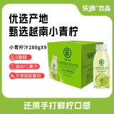 乐源 小青柠汁复合果汁饮料新鲜柠檬水280g*9瓶含nfc含vc饮品0脂