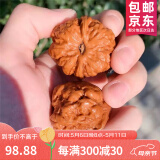 山中玉文玩核桃狮子头手把玩核头古玩麻核桃青皮盘玩把件女母亲节礼物 精配随缘[蛤蟆头]1对-[成品对]