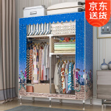 索尔诺（suoernuo）简易布衣柜简易衣柜加粗衣服柜家用衣橱收纳衣柜宿舍学生卧室衣柜 1961-单车恋人【长0.86米】
